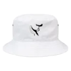 ぱくちのお店の桜吹雪くくじら（改定） Bucket Hat