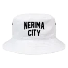JIMOTO Wear Local Japanの練馬区 NERIMA CITY ロゴブラック Bucket Hat