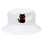 3Nyan's Mom 〜猫グッズ屋さん〜のnozomiさんコラボ 黒猫 Bucket Hat