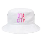 JIMOTOE Wear Local Japanの太田市 OTA CITY ロゴピンク Bucket Hat