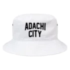 JIMOTOE Wear Local Japanの足立区 ADACHI CITY ロゴブラック　 Bucket Hat