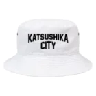 JIMOTOE Wear Local Japanの葛飾区 KATSUSHIKA CITY ロゴブラック Bucket Hat