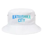 JIMOTOE Wear Local Japanの葛飾区 KATSUSHIKA CITY ロゴブルー Bucket Hat