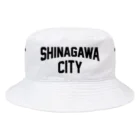 JIMOTO Wear Local Japanの品川区 SHINAGAWA CITY ロゴブラック バケットハット