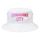 JIMOTO Wear Local Japanの品川区 SHINAGAWA CITY ロゴピンク バケットハット