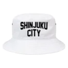 JIMOTO Wear Local Japanの新宿区 SHINJUKU CITY ロゴブラック バケットハット