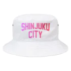 JIMOTOE Wear Local Japanの新宿区 SHINJUKU CITY ロゴピンク Bucket Hat