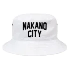 JIMOTOE Wear Local Japanの中野区 NAKANO CITY ロゴブラック Bucket Hat