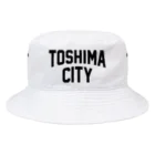 JIMOTO Wear Local Japanの豊島区 TOSHIMA CITY ロゴブラック バケットハット