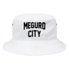 JIMOTOE Wear Local Japanの目黒区 MEGURO CITY ロゴブラック Bucket Hat