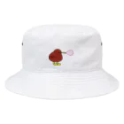 ruru-ru shopのシャボン玉 を吹く キーウイ Bucket Hat