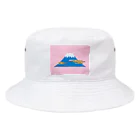 SAKURA スタイルの金の富士山 Bucket Hat