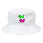 柴犬しばわんこhana873のしばいぬさんたち(ピンクと黄緑)柴犬さんたち Bucket Hat