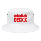 mimitabDECK.Kの耳たぶでっけー（赤ロゴ） バケットハット