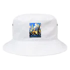 世界の絵画アートグッズのコリン・キャンベル・クーパー 《ハドソン河畔》 Bucket Hat