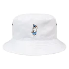 「ネコチャンのおみせ」の「ネコチャン」 ミケ　青 Bucket Hat