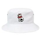 ^‥^ｼｬﾑの丸〆猫 Bucket Hat