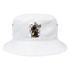 パスタ作った俺のモザイク巾着 Bucket Hat