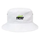 FRONT TURTLEの白バケハ Bucket Hat