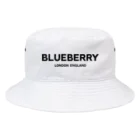 TOKYO LOGOSHOP 東京ロゴショップのBLUEBERRY LONDON ENGLAND-ブルーベリー ロンドン イングランド- 黒ロゴ バケットハット