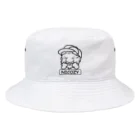 HUGNICOのニコじい「ニコニコ黒文字」」 Bucket Hat