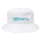 BeansショップのBeans北欧風ブルーロゴ バケットハット