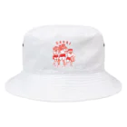 ダサい曲をかけるパーティーのAMATHAN（赤） Bucket Hat