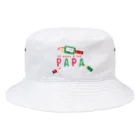 イラスト MONYAAT のちびた色鉛筆 PAPA*A Bucket Hat