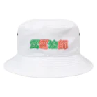 ハッピー卐ランド(ハッピーまんじランド)の琵琶法師 ネオンロゴ 赤緑 Bucket Hat