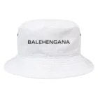 TOKYO LOGOSHOP 東京ロゴショップのBALEHENGANA -バレヘンガナ ばれへんがな Thin 黒ロゴ キャップ・ハット帽子デザイン バケットハット