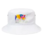 MOCCHIのカラフルショップの祈り Bucket Hat