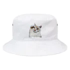 もっちりねこのもっちりねこ はーい Bucket Hat