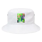 NEON LIGHT STARSのグリーンランタン Bucket Hat