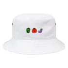 くつしたマン屋さんの夏野菜達 Bucket Hat