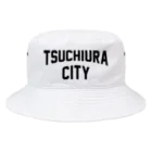 JIMOTOE Wear Local Japanの土浦市 TSUCHIURA CITY ロゴブラック Bucket Hat