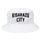 JIMOTOE Wear Local Japanの木更津市 KISARAZU CITY ロゴブラック Bucket Hat