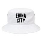 JIMOTOE Wear Local Japanの海老名市 EBINA CITY ロゴブラック Bucket Hat