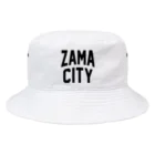 JIMOTOE Wear Local Japanの座間市 ZAMA CITY ロゴブラック バケットハット