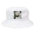 りりぽのお店のWhite Rose Bucket Hat