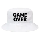 TOKYO LOGOSHOP 東京ロゴショップのGAMEOVER-ゲームオーバー- Bucket Hat