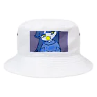 しろくろぷぅじぃのパーカーくろじぃ(アップ) Bucket Hat