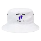 NIKORASU GOのマラソンランナー専用デザイン「ベアフットマニア」 Bucket Hat