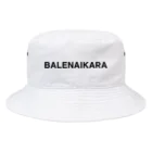 TOKYO LOGOSHOP 東京ロゴショップのBALENAIKARA バレナイカラ ばれないから 黒ロゴキャップ・ハット帽子 バケットハット