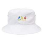 res-panda4のLeaves on birds as children Bucket Hat