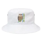 LalaHangeulのHORNED OWL (ミミズク) Bucket Hat