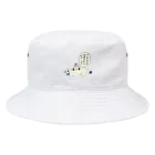 オコジョとエナガのオコジョとエナガ　パンがなければお菓子を食べればいいのよ Bucket Hat