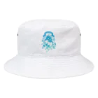 ハム‘s工房のハムスター エンブレム ブルー Bucket Hat