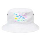 こぺもこイラストのカラフル・イルカ Bucket Hat