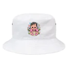 panda_no_kodomoの箱入り娘と花 Bucket Hat
