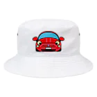 bajiponの赤色カー Bucket Hat